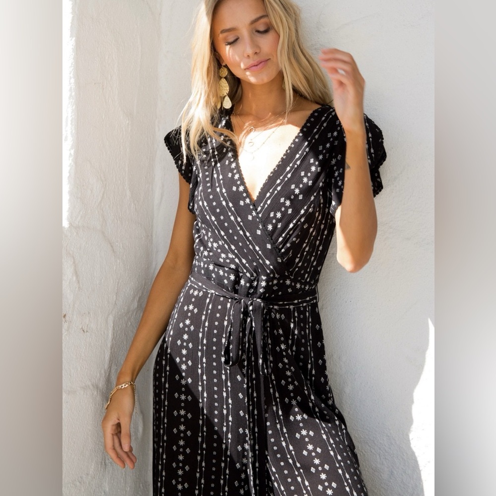 Black and White Tribal Jumpsuit